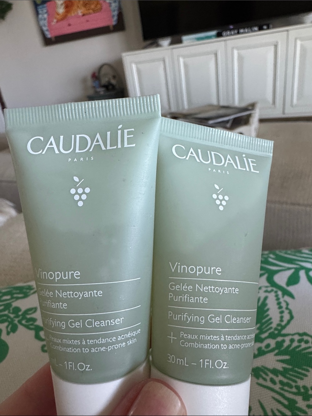Caudalie Vinopure Purifying Gel Cleanser - Set of 2 Travel Size 1 Oz